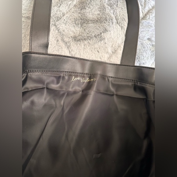 Victoria’s secret tote black canvas New with tag - Picture 7 of 8